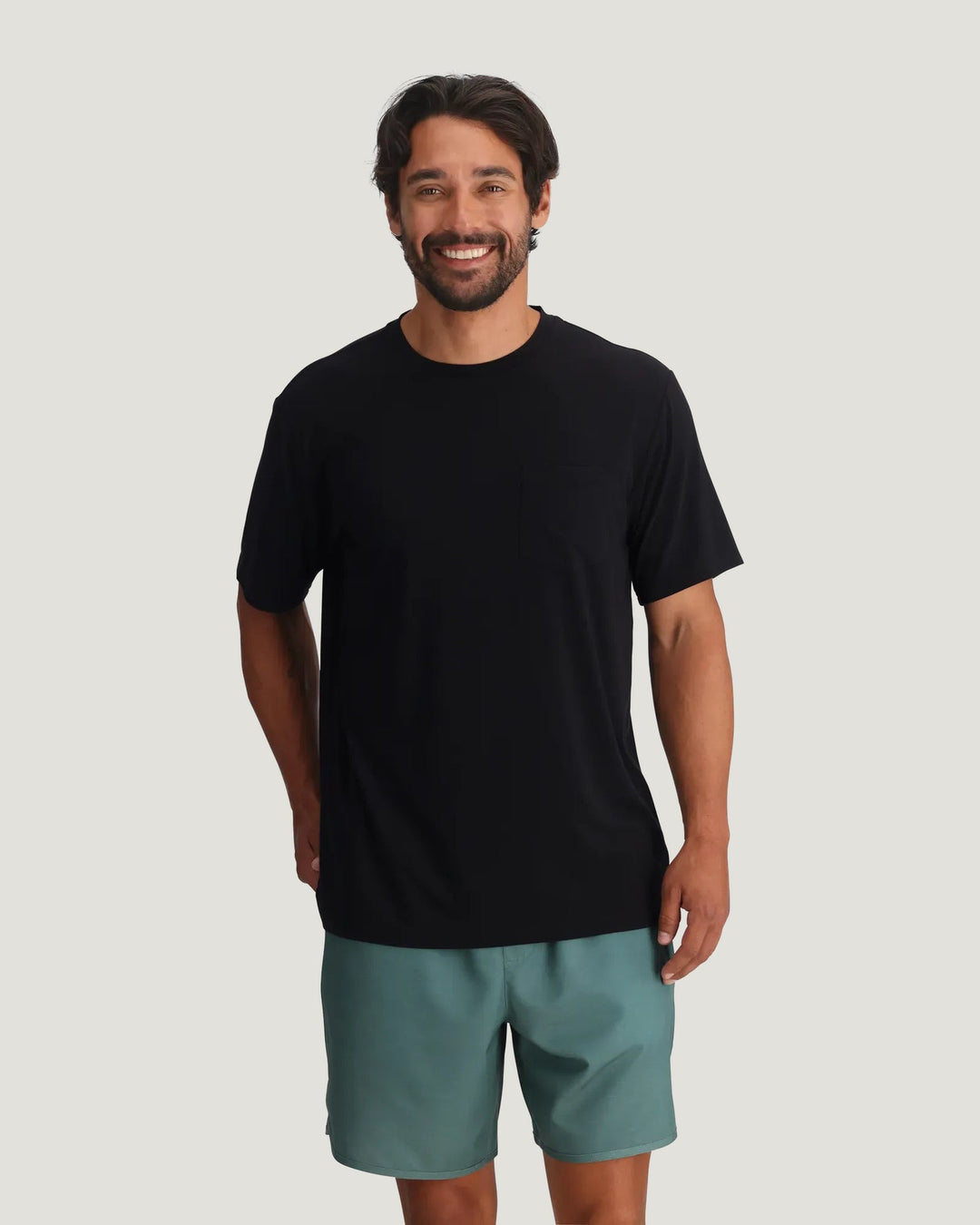 MEN'S BLACK FLEX POCKET TEE