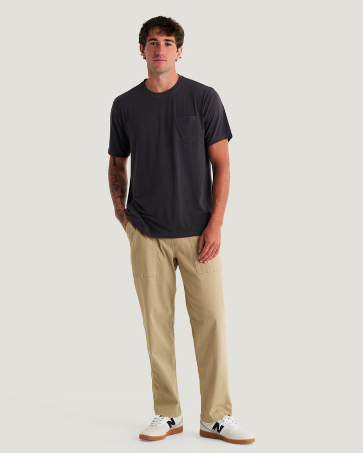 MEN'S ANTHRACITE BAMBOO FLEX POCKET TEE