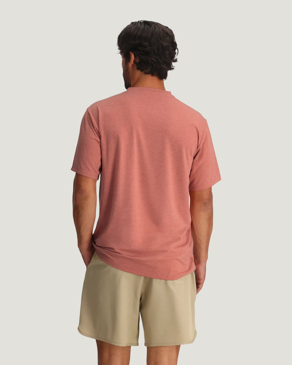 MEN'S HEATHER RED CLAY FLEX POCKET TEE
