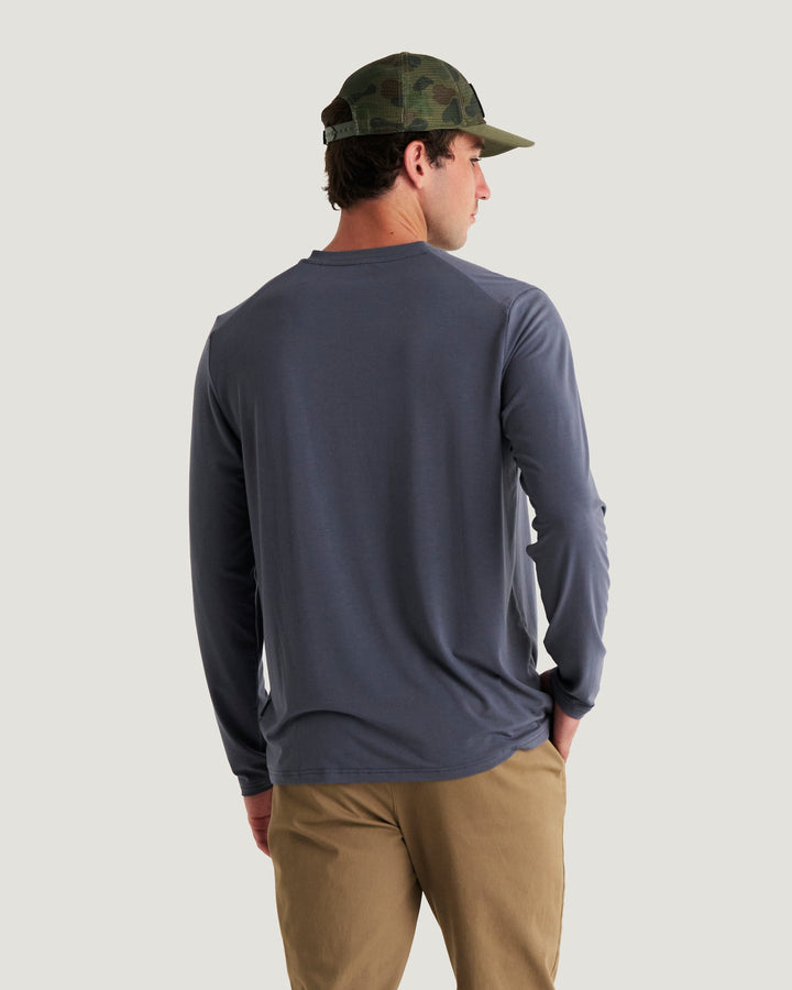 MEN'S STORM CLOUD BAMBOO FLEX LONG SLEEVE HENLEY