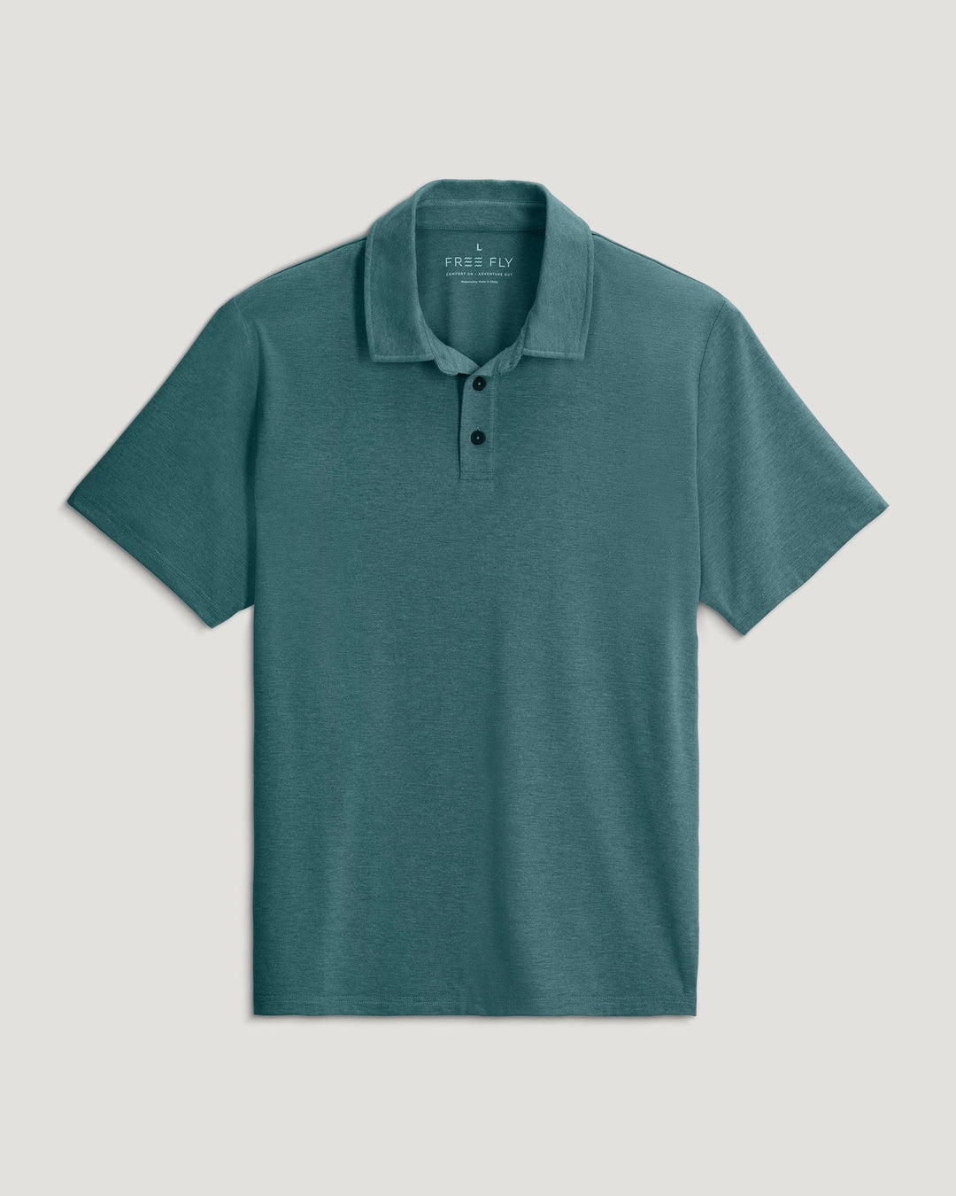 MEN'S HEATHER SEA PINE BAMBOO FLEX POLO II