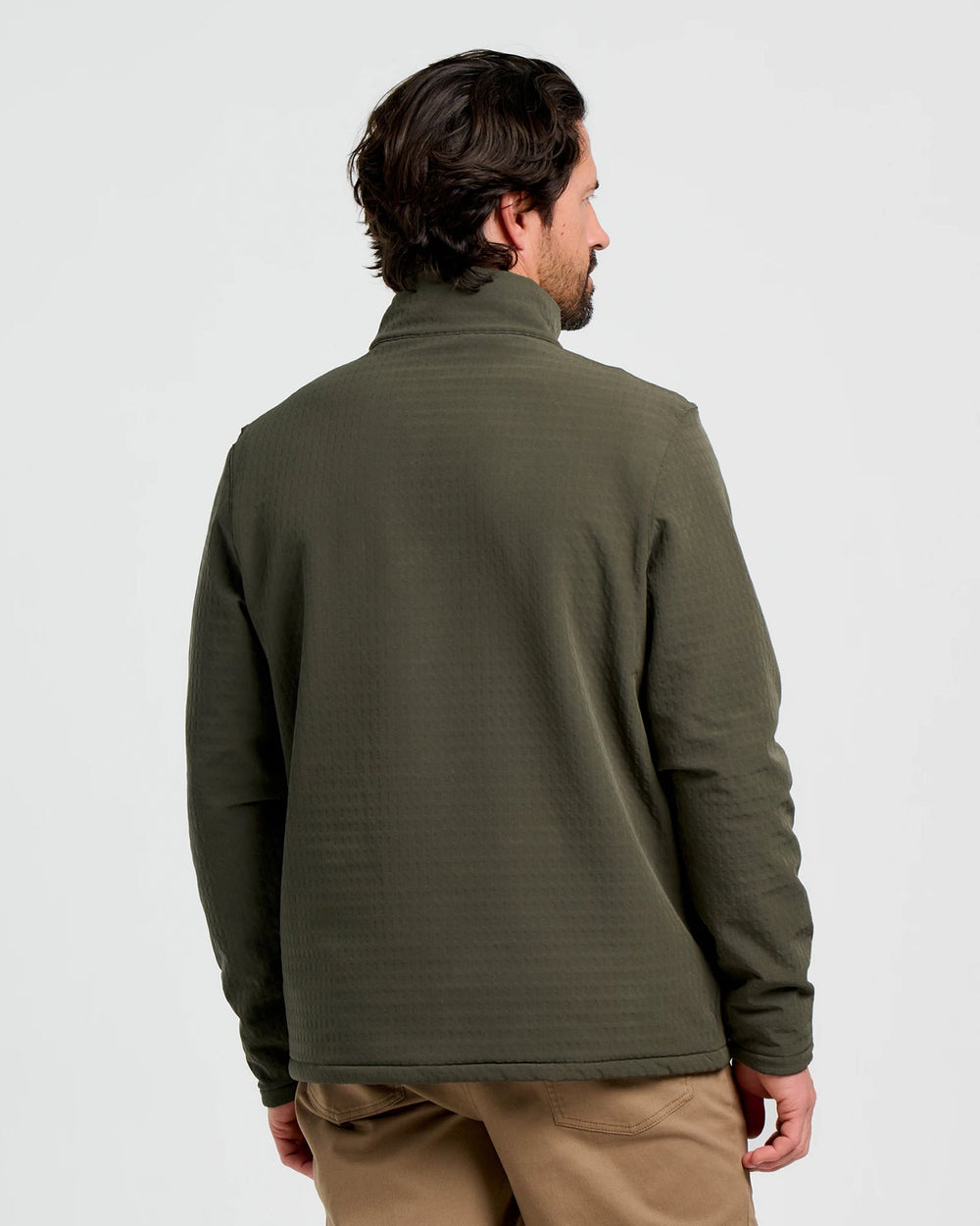 MEN'S DARK FOREST GRIDBACK FLEECE SNAP PULLOVER
