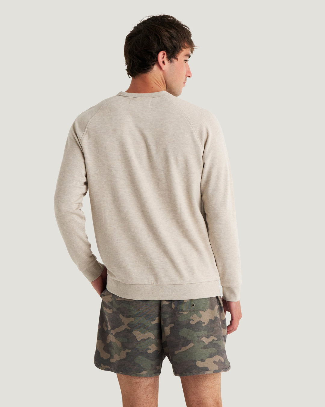 MEN'S DESERT TAN BAMBOO LIGHTWEIGHT FLEECE CREW
