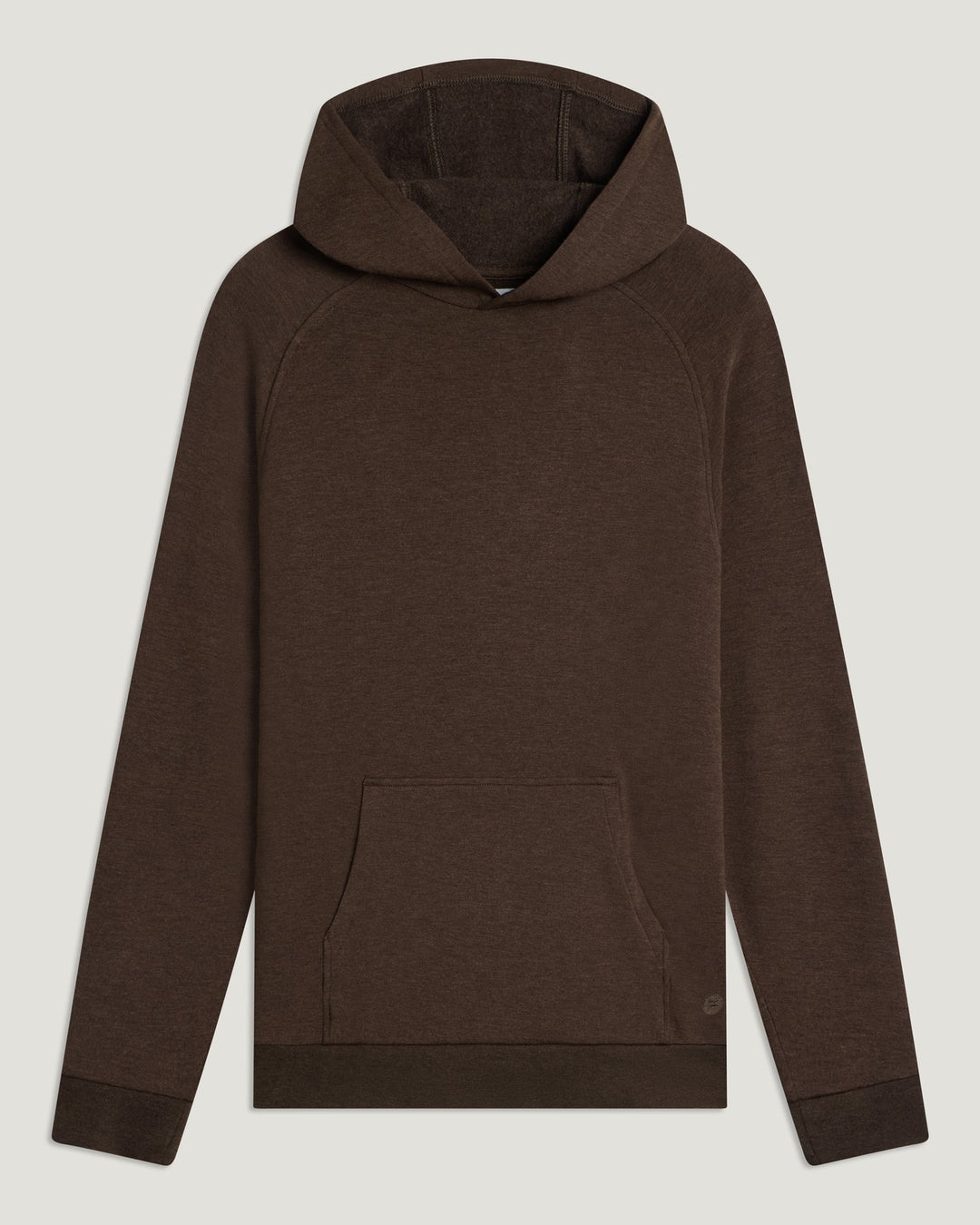 MEN'S HEATHER DARK BROWN BAMBOO LIGHTWEIGHT FLEECE HOODIE