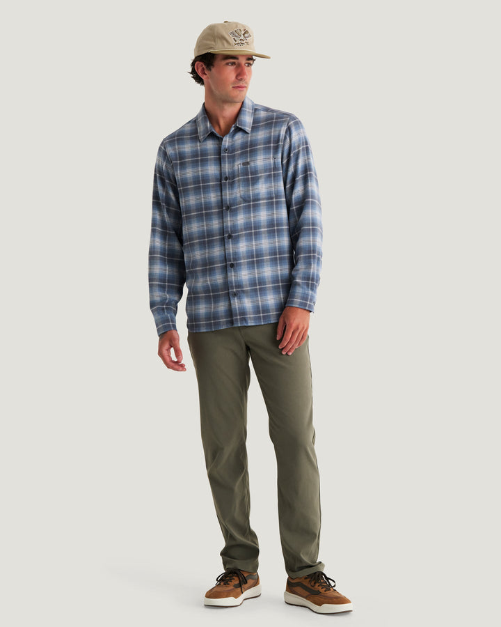 MEN'S STORM CLOUD PLAID SEAWOOL FLANNEL SHIRT
