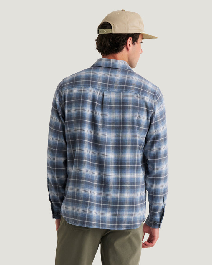 MEN'S STORM CLOUD PLAID SEAWOOL FLANNEL SHIRT