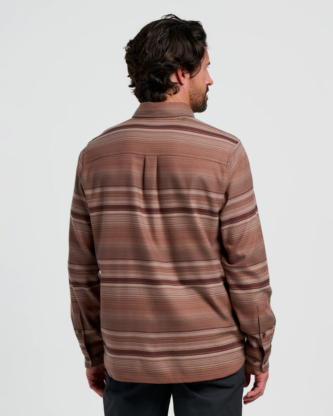 MEN'S NUTMEG STRIPE SEAWOOL FLANNEL SHIRT