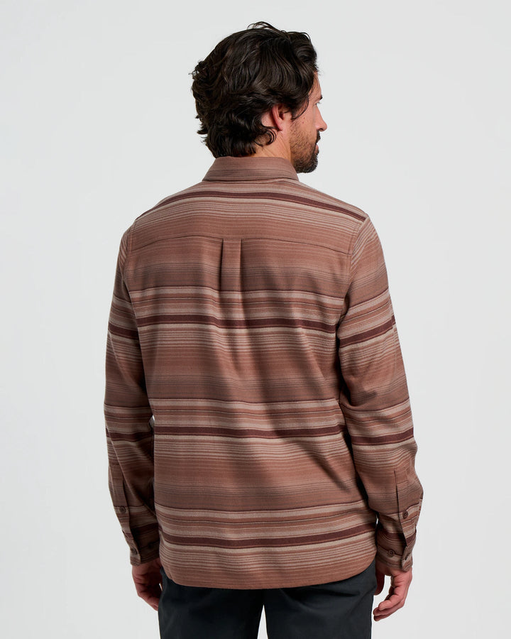 MEN'S NUTMEG STRIPE SEAWOOL FLANNEL SHIRT