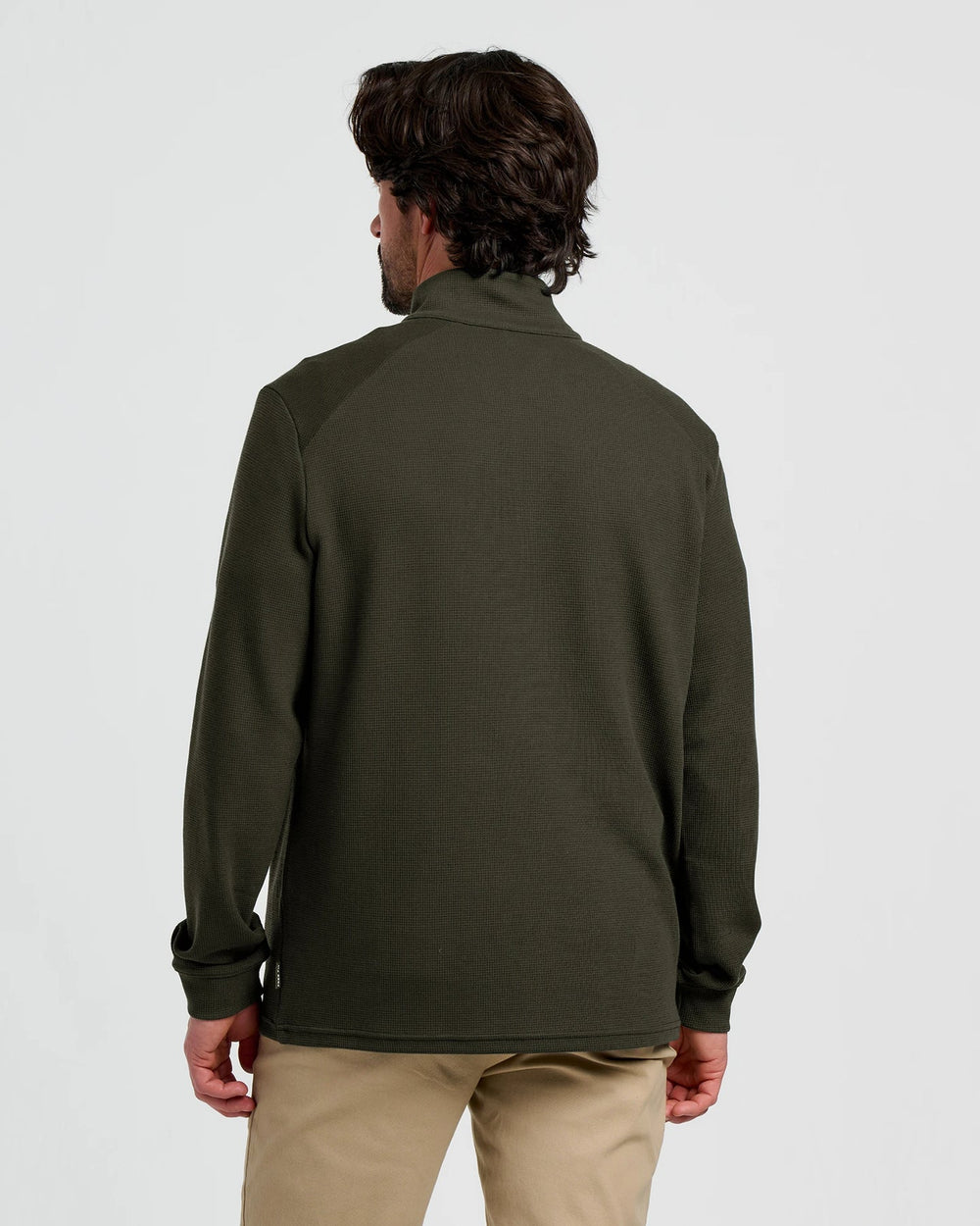 MEN'S DARK FOREST WAFFLE QUARTER ZIP
