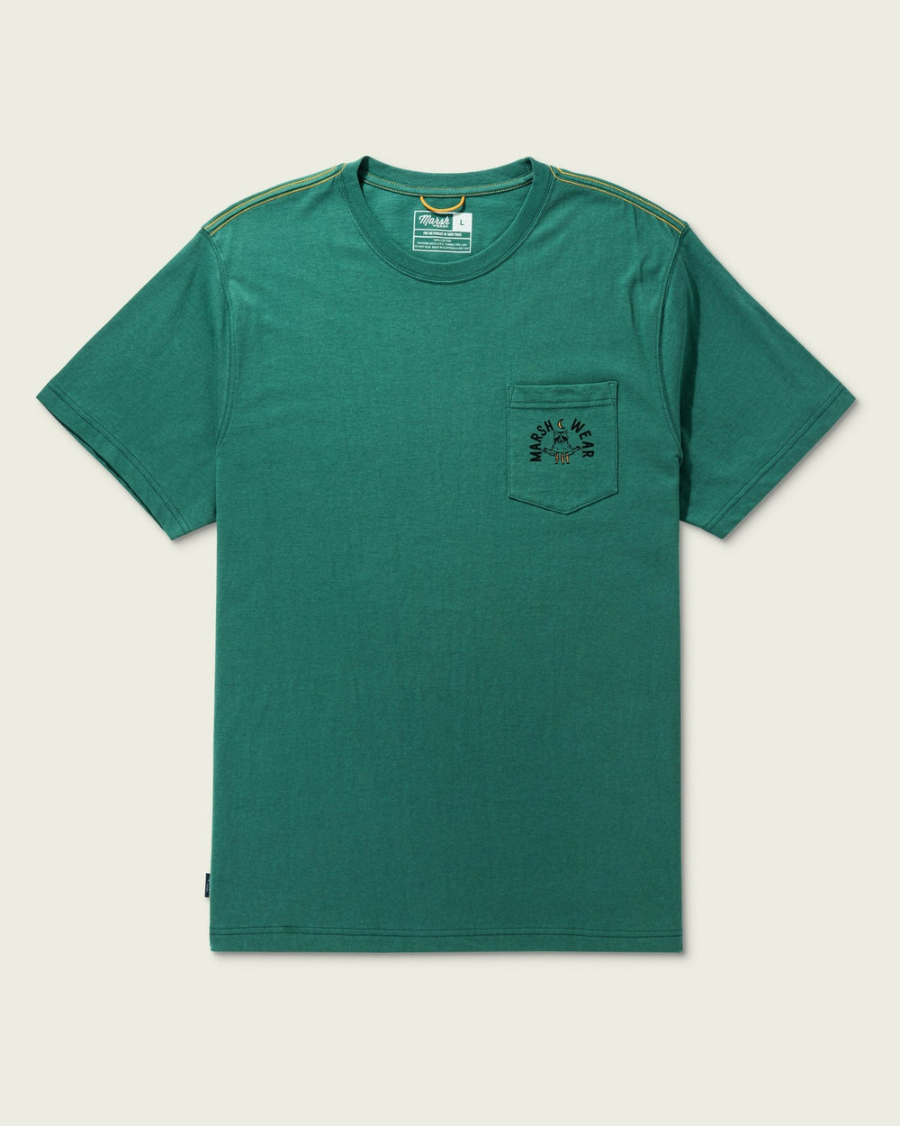 MEN'S CAMPOUT ANTIQUE GREEN POCKET T-SHIRT
