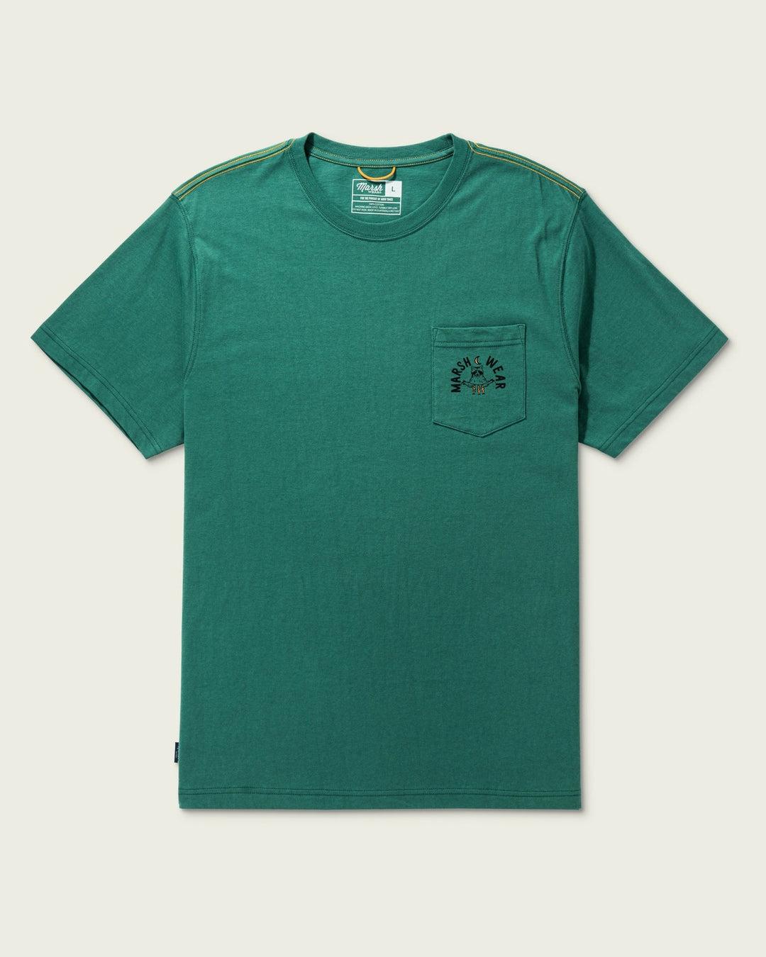 MEN'S CAMPOUT ANTIQUE GREEN POCKET T-SHIRT