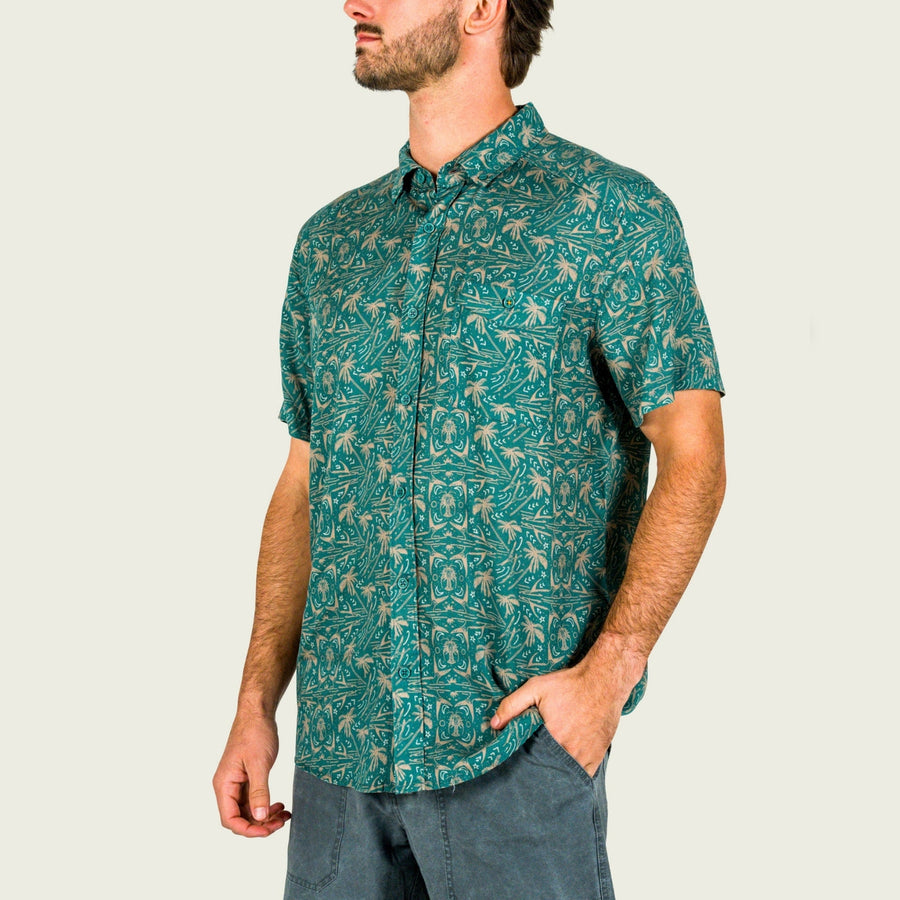 MEN'S HAGWOOD ANTIQUE GREEN SHORTSLEEVE SHIRT
