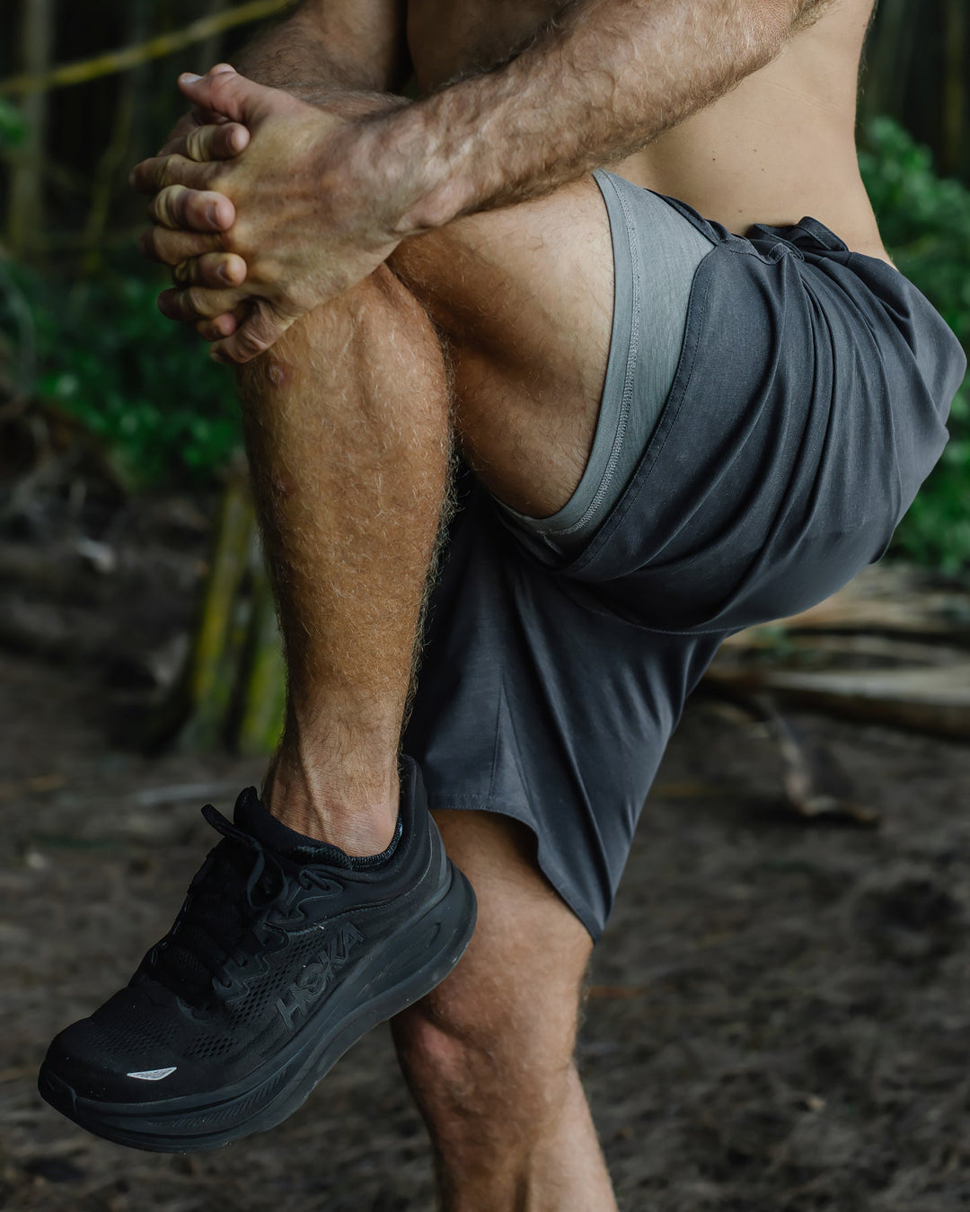 MEN'S ANTHRACITE  7" LINED REVERB SHORTS