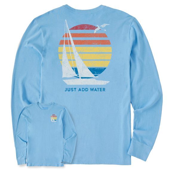 MEN'S JUST ADD WATER SAILBOAT L/S CRUSHER LITE TEE