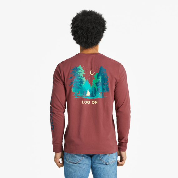 MEN'S LOG ON CAMPFIRE L/S CRUSHER LITE TEE
