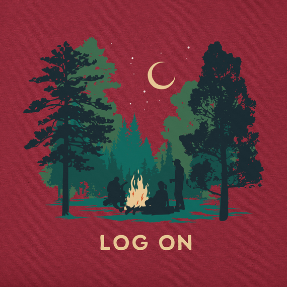 MEN'S LOG ON CAMPFIRE L/S CRUSHER LITE TEE