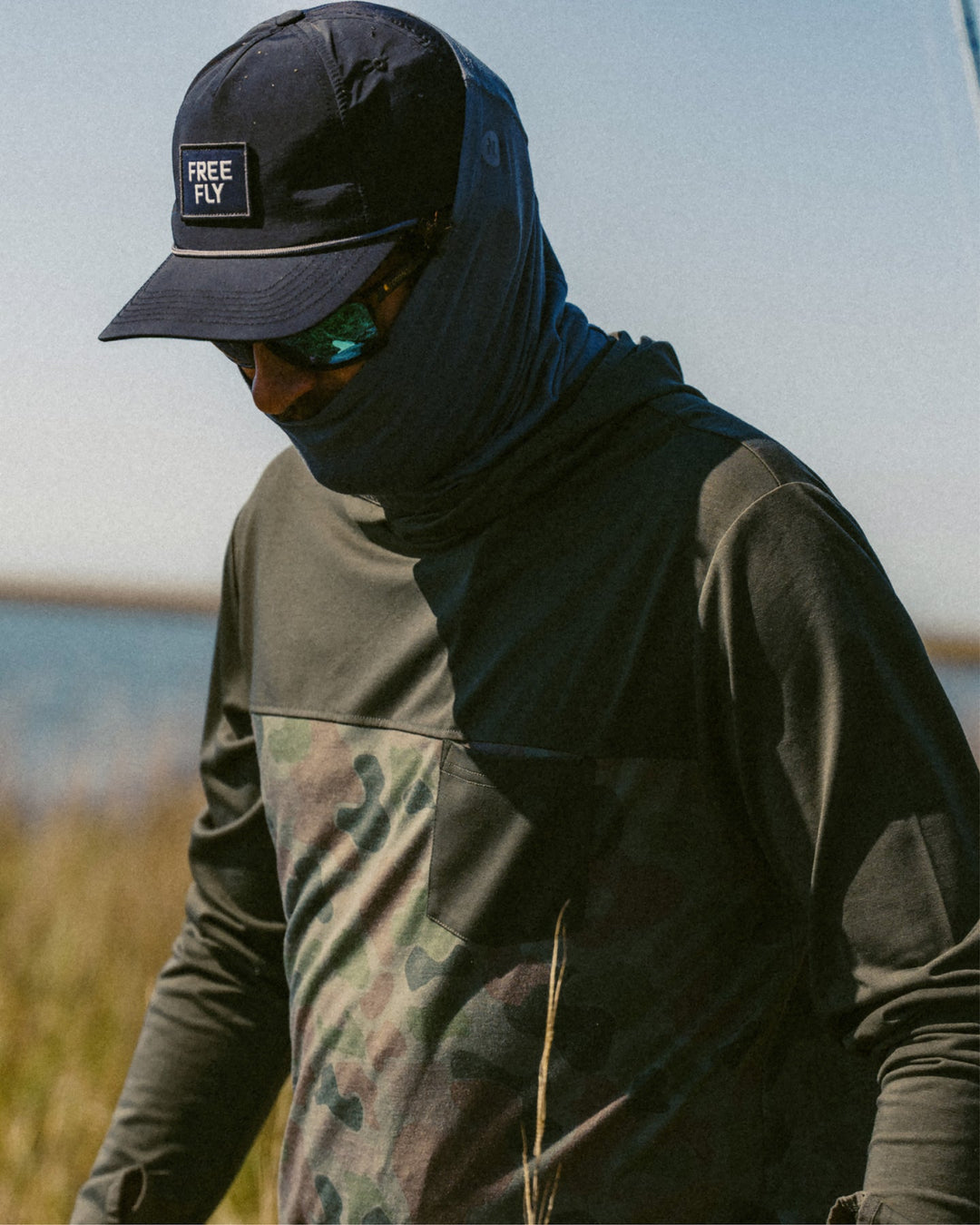 BLACK FREE FLY LOGO PERFORMANCE HAT