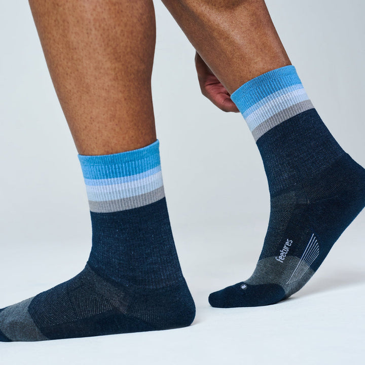 RIVERSTONE MERINO WOOL MAX CUSHION MINI CREW SOCKS