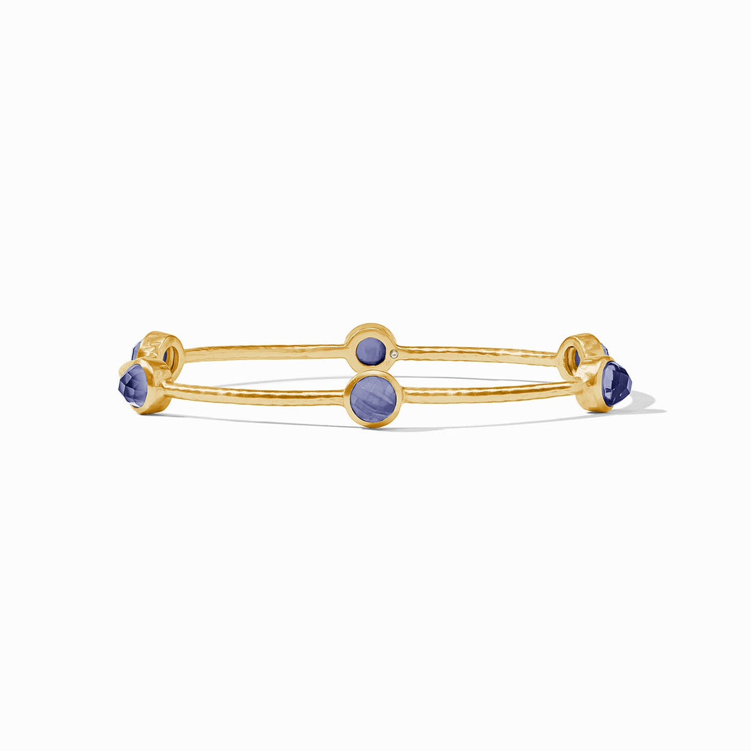 Iridescent Tanzanite Blue Milano Luxe Gold Bangle