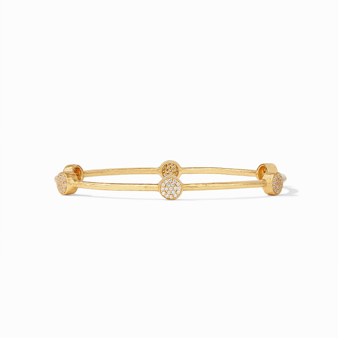 MEDIUM MILANO LUXE GOLD PAVE CUBIC ZIRCONIA BANGLE