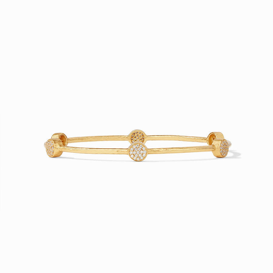 MEDIUM MILANO LUXE GOLD PAVE CUBIC ZIRCONIA BANGLE
