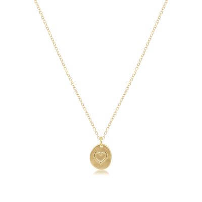 16" SMALL GOLD INSPIRE LOVE CHARM NECKLACE
