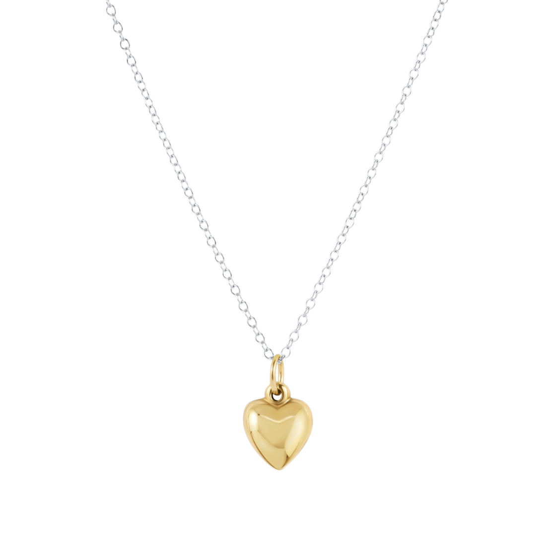 SMALL LOVE PLUSH CHARM MIXED METAL 16" NECKLACE