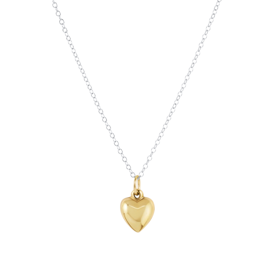 SMALL LOVE PLUSH CHARM MIXED METAL 16" NECKLACE
