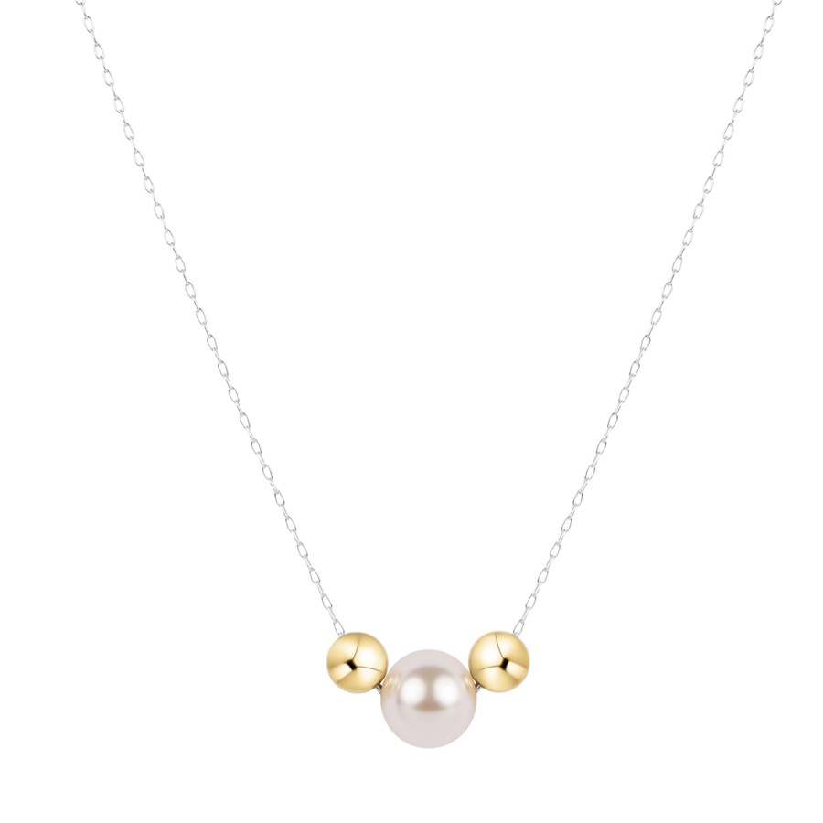 PEARL PURPOSE MIXED METAL 16" NECKLACE
