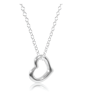 STERLING 16" LOVE CHARM NECKL