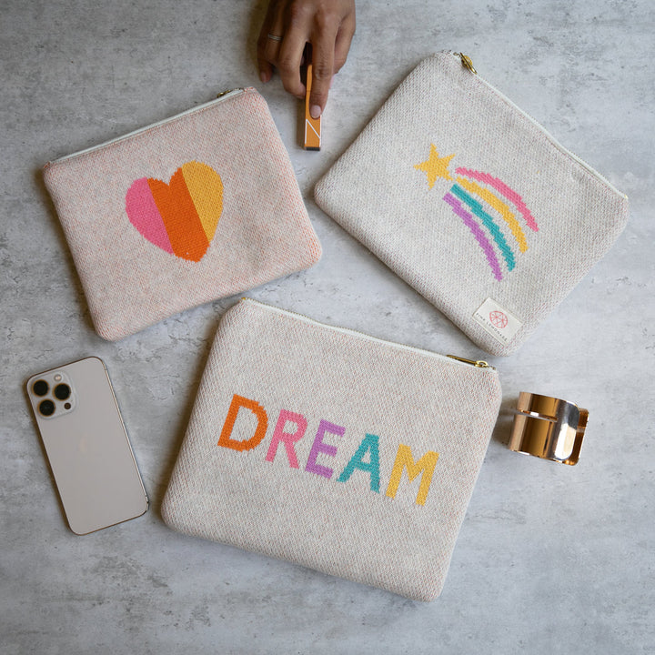 DREAM YELLOW MAKEUP POUCH SET