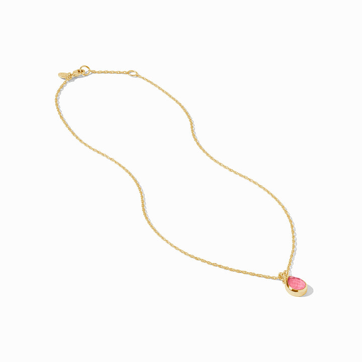 THE PINK DELICATE NECKLACE IRIDESCENT PEONY PINK