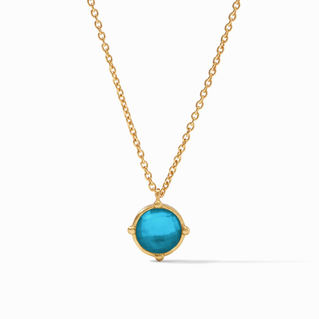HONEYBEE SOLITAIRE NECKLACE IRIDESCENT LONDON BLUE