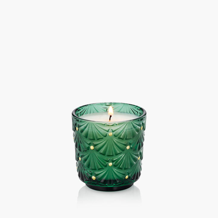 NOBLE FIR GARLAND BOXED PEDISTAL CANDLE