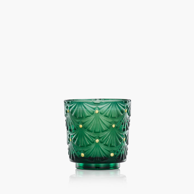 NOBLE FIR GARLAND BOXED PEDISTAL CANDLE