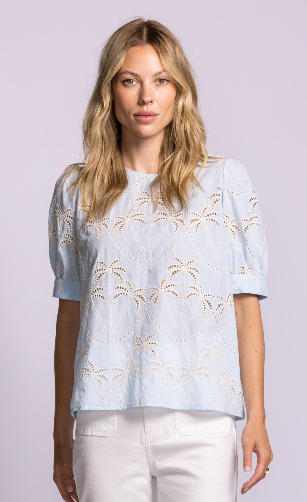 JADA BLUE PALMS TOP