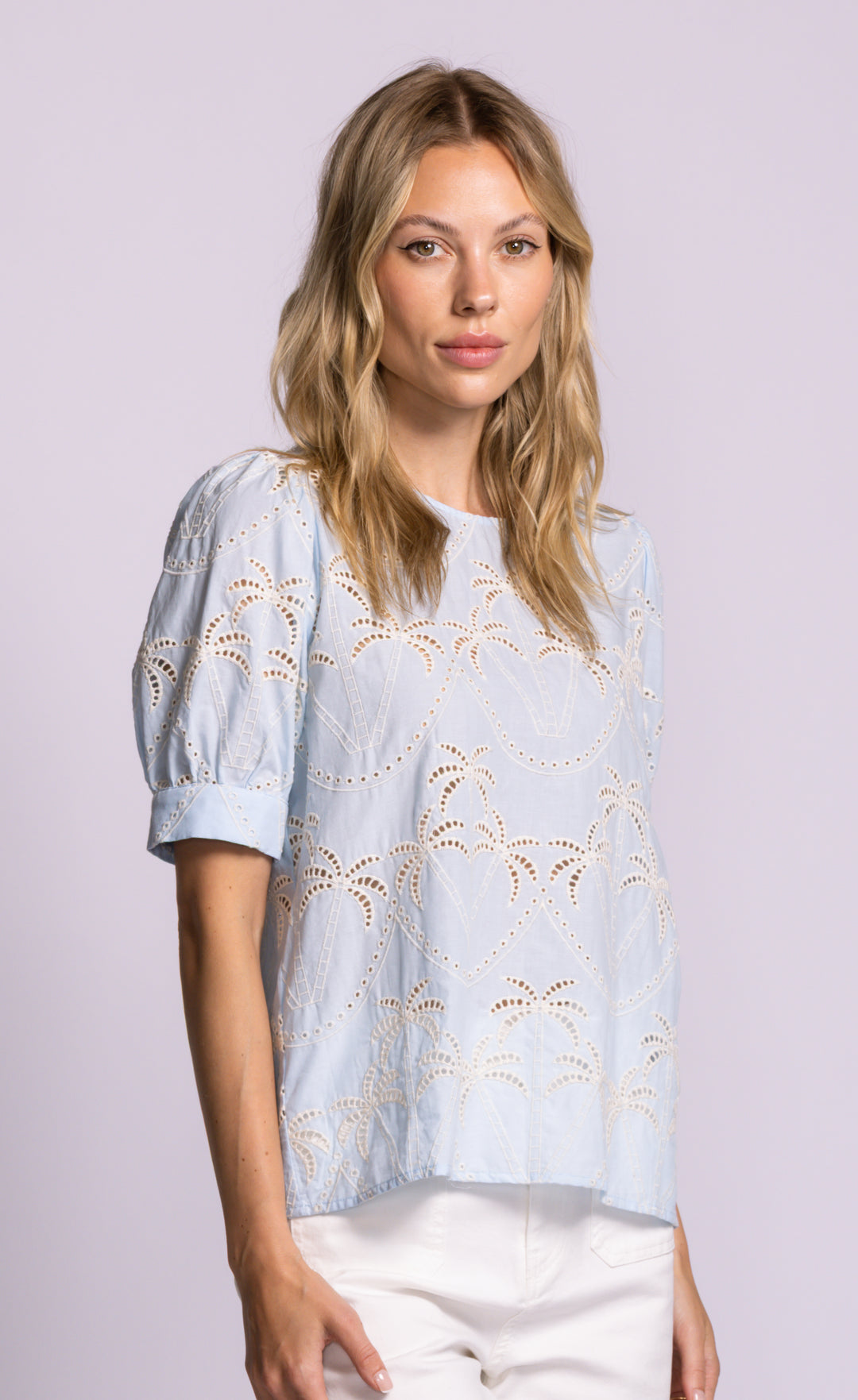 JADA BLUE PALMS TOP