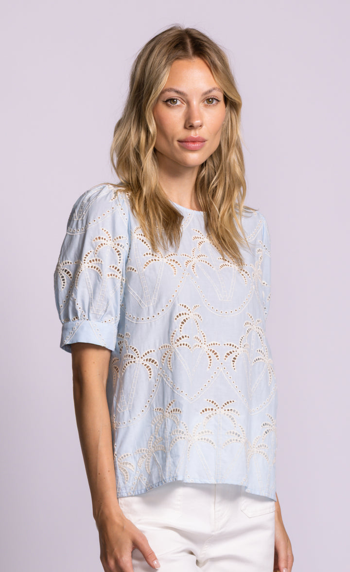 JADA BLUE PALMS TOP