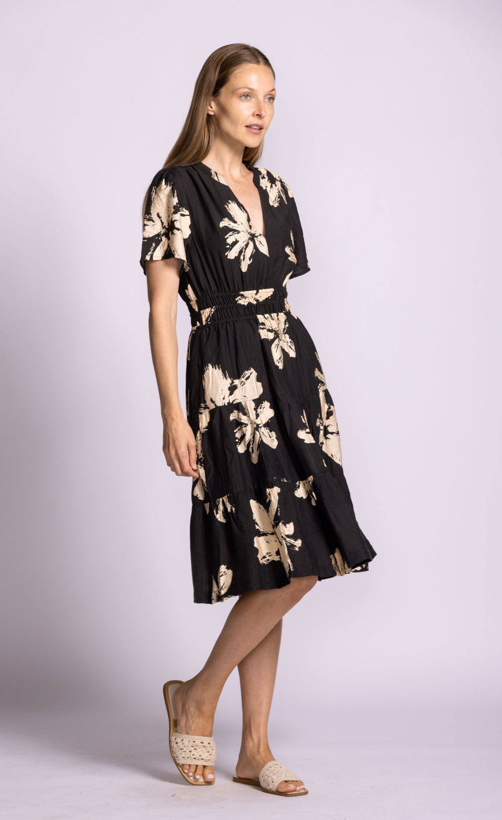 ACAMA BLACK FLORAL DRESS
