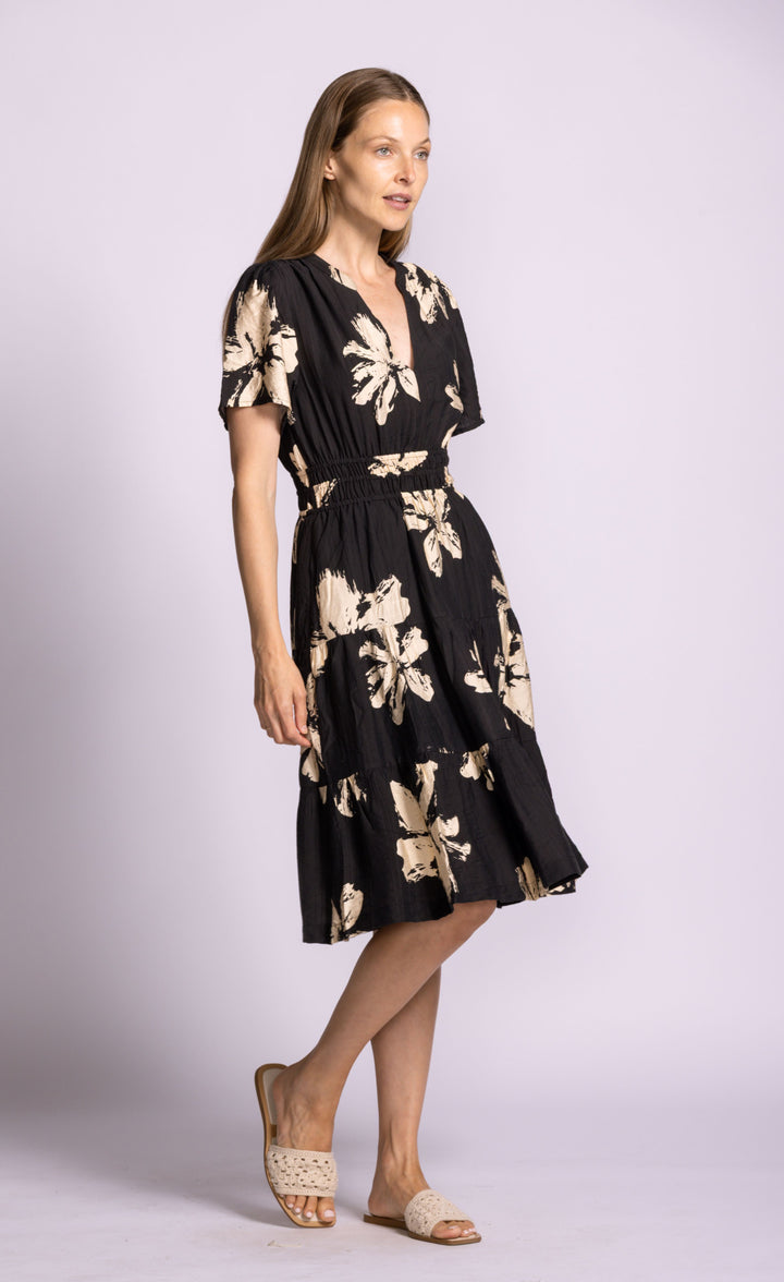 ACAMA BLACK FLORAL DRESS