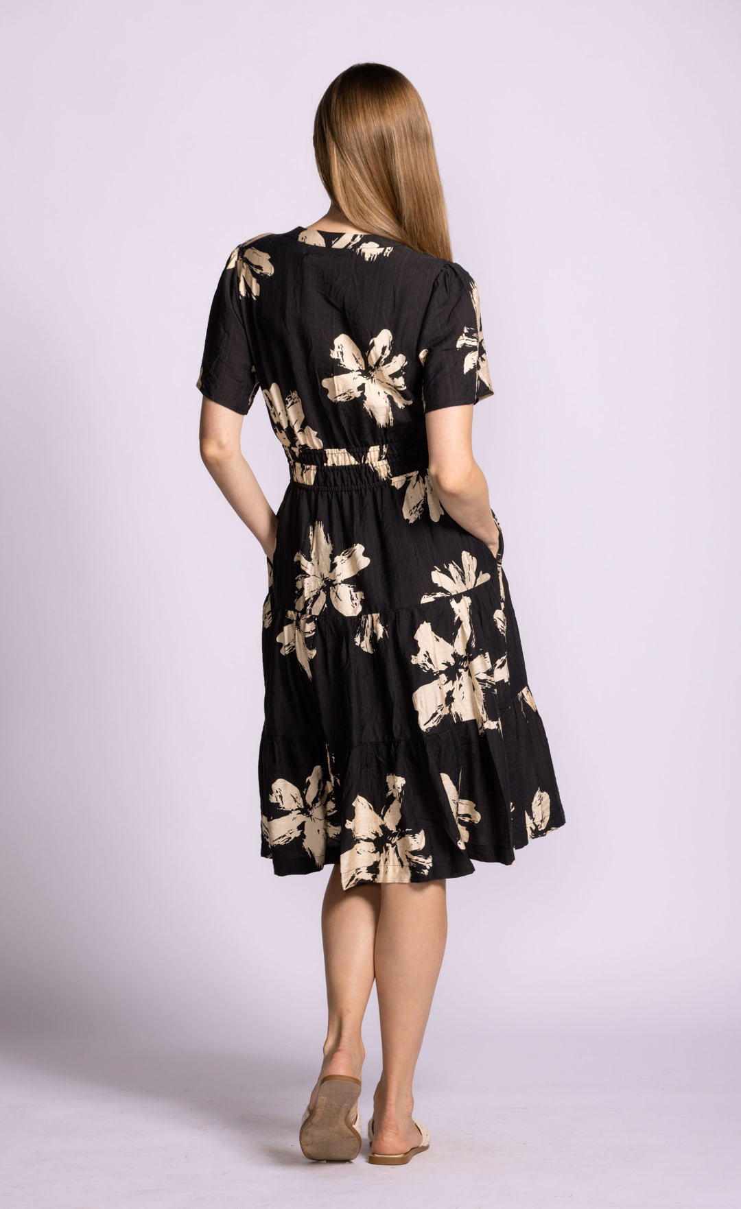 ACAMA BLACK FLORAL DRESS