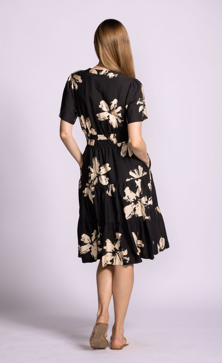 ACAMA BLACK FLORAL DRESS