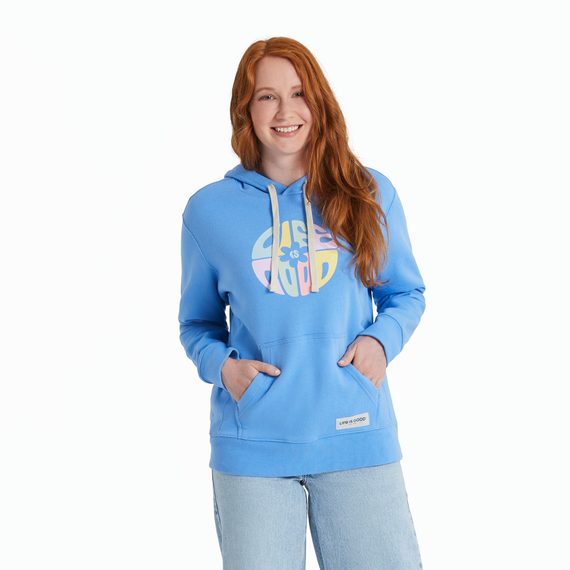 WOMEN'S DAISY CIRCLE PSYCHEDELIC SIMPLY TRUE FLEECE HOODIE