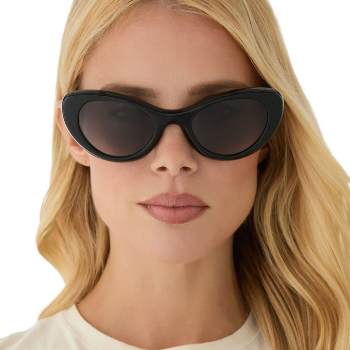 ZARIA CATEYE BLACK POLARIZED SUNGLASSES