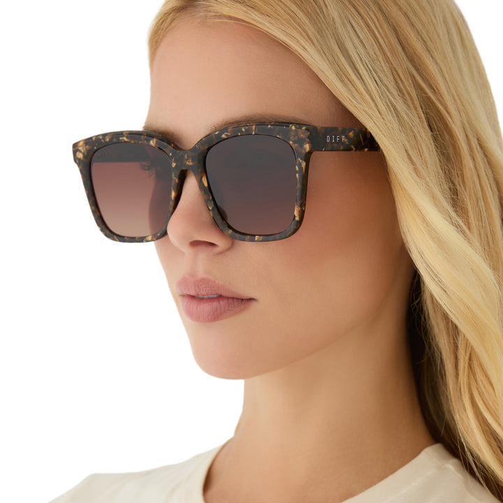 MEREDITH GLITTER TORTOISE SUNGLASSES
