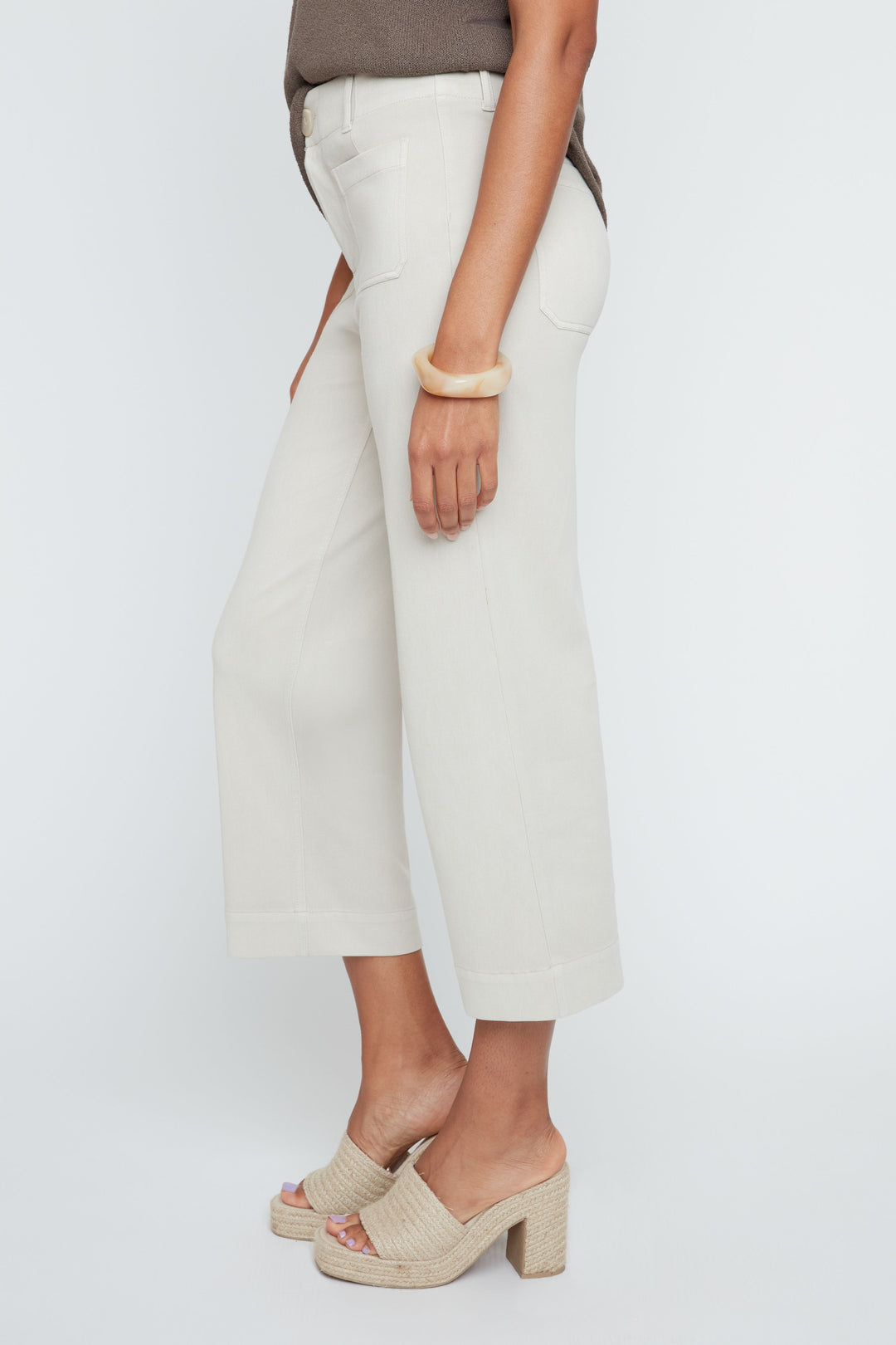 OYSTER LAYLA DENIM KNIT CROP PANT