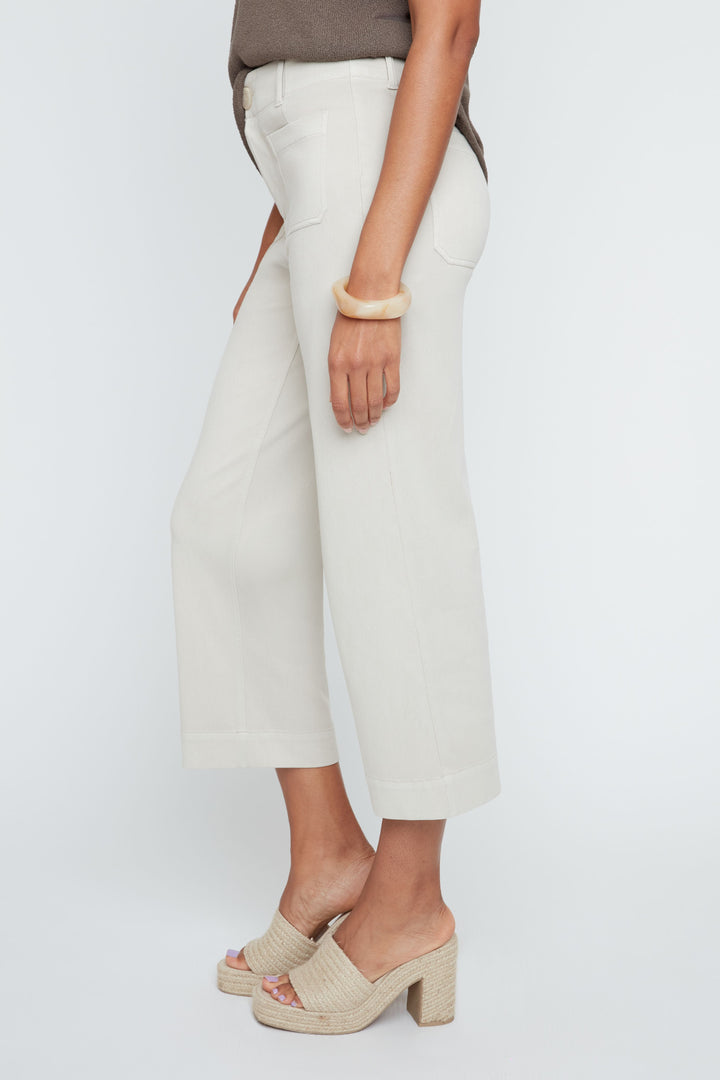 OYSTER LAYLA DENIM KNIT CROP PANT