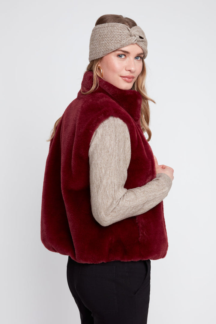 CABERNET CRUSH  FAUX FUR VEST