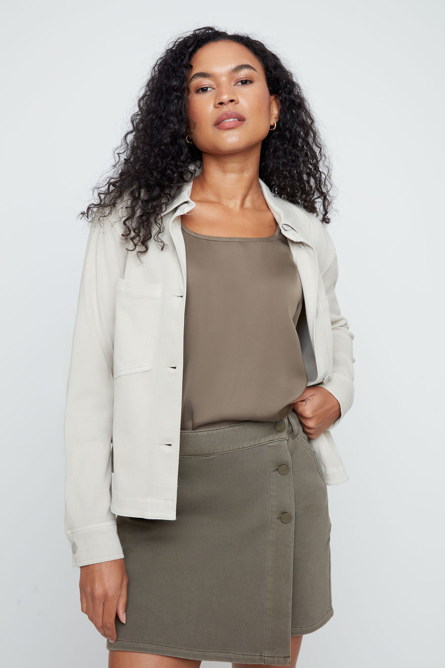 OYSTER LAYLA KNIT DENIM JACKET
