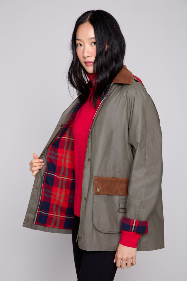 KHAKI OLIVE WAXED WINDPROOF  FIELD COAT